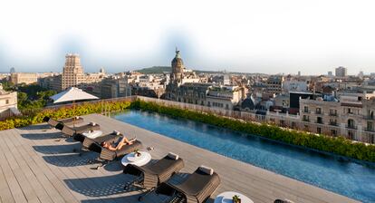 Terraza con vistas de Barcelona del Hotel Mandarin Oriental