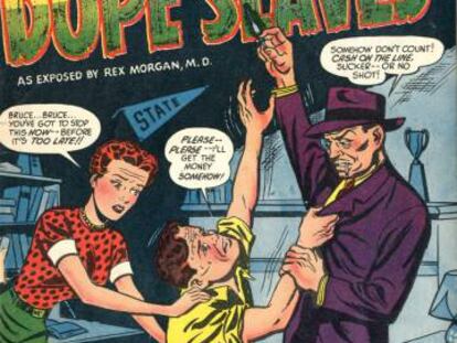 Una página del cómic de 1952 'Teen-Age Dope Slaves'.