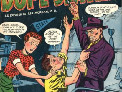 Una página del cómic de 1952 'Teen-Age Dope Slaves'.