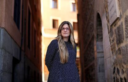 Raquel L&oacute;pez, fotografiada en noviembre en la plaza de la Villa.