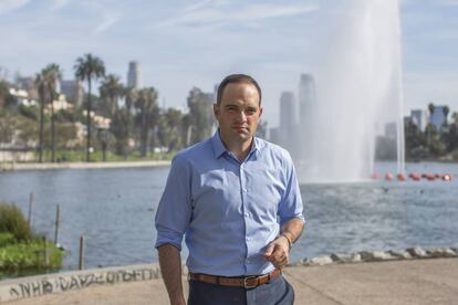 León Krauze, durante la entrevista en el centro de Los Ángeles, el viernes.