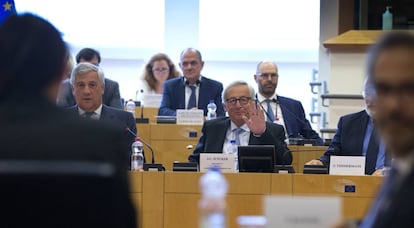 Jean-Claude Juncker, en la Conferencia de Presidentes celebrada el jueves en el Parlamento Europeo en Bruselas.