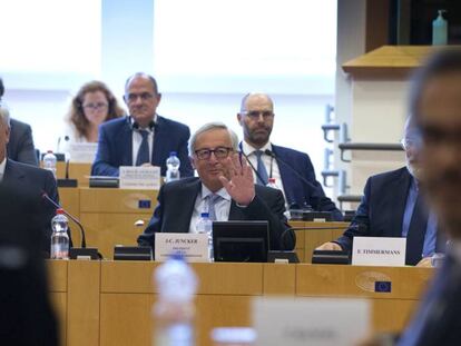 Jean-Claude Juncker, en la Conferencia de Presidentes celebrada el jueves en el Parlamento Europeo en Bruselas.