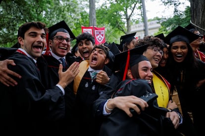 Ceremonia de graduación de Harvard, en Cambridge (Massachusetts, EE UU), el 29 de mayo.