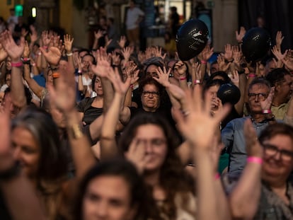 Concierto de Toquinho adaptado a personas sordas en el festival Alma jardins Pedralbes en el Poble Espanyol, celebrado el pasado mes de julio.