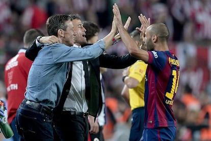 Mascherano amb Luis Enrique.