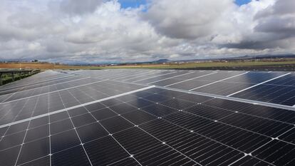 Panorámica de una planta solar en Guadalajara