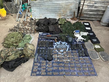 Material incautado en el tercer centro de videovigilancia intervenido en Teocaltiche.