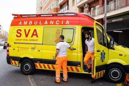 Ambulancia del SAMU en 2024 en Valencia.