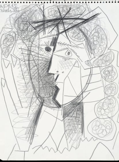 El dibujo 'Tete de Femme' de Pablo Picasso.