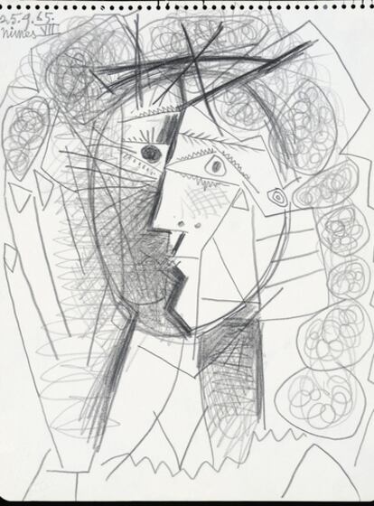 El dibujo 'Tete de Femme' de Pablo Picasso.