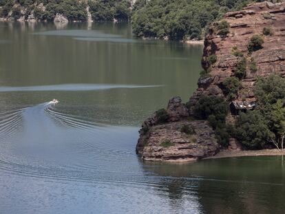 Embalse de Sau, casi al máximo de su capacidad, este martes.