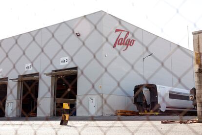 Vista de la fábrica de Talgo en el barrio de Las Matas, en La localidad de Las Rozas.