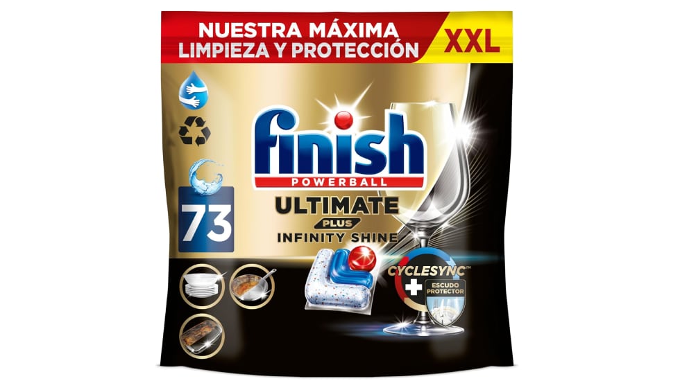 Pastillas para el lavavajillas Finish Ultimate Plus.