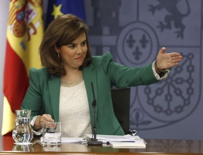 La vicepresidenta del Govern espanyol, Soraya S&aacute;enz de Santamar&iacute;a.