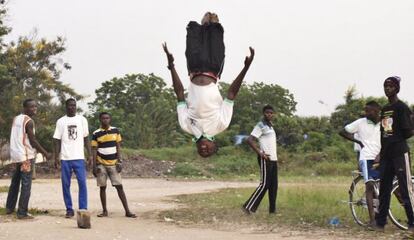 Entrenamiento de Capoeira en Adidome, Ghana.