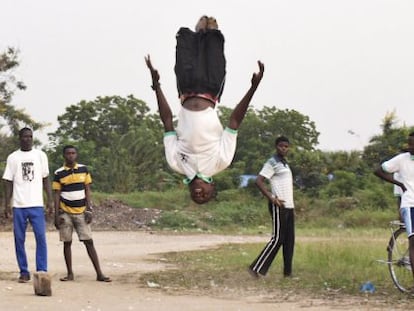 Entrenamiento de Capoeira en Adidome, Ghana.