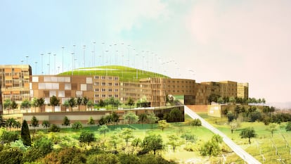 El proyecto de eco-ciudad de Montecorvo en La Rioja (España) tiene previsto construir 3.000 viviendas sociales, escuelas y espacios deportivos en 56 hectáreas, cuya necesidad de energía se cubrirá con los paneles fotovoltaicos y los mini molinos de viento que formarán parte de un paisaje combinado con naturaleza para disfrute de sus habitantes, que podrán presumir de vivir en un lugar que emitirá cero emisiones de CO2.