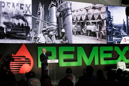 Jos&eacute; Antonio Gonz&aacute;lez Anaya, director de Pemex, presenta el Plan de Negocios. 