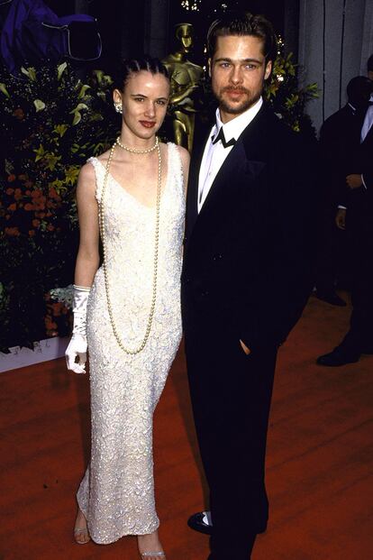 Brad Pitt, nominado a mejor actor secundario por Érase una vez en… Hollywood. Corría el año 1992 cuando Pitt debutó en la noche del cine posando junto a su pareja por aquel entonces, la también actriz Juliette Lewis. Tendría que esperar cuatro años más para acudir en calidad de nominado por su papel en Doce monos.