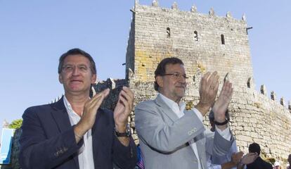 Feijóo y Rajoy, este domingo en Soutomaior