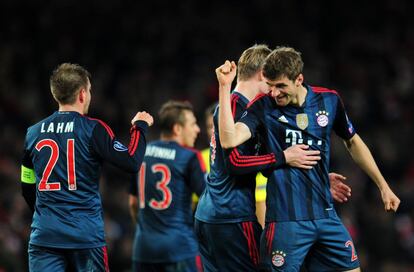 Thomas Mueller celebra el segundo gol.