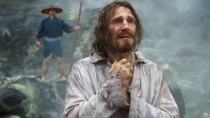 Liam Neeson en una imagen promocional de 'Silence'.