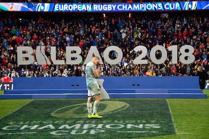 Wenceslas Lauret, del Racing 92, después de perder la final de la Champions de rugby en Bilbao.