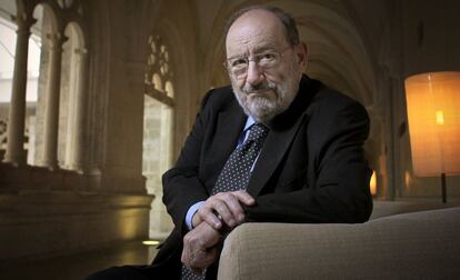 Umberto Eco, en la Universitat de Burgos, en 2013.