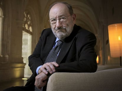 Umberto Eco, en la Universitat de Burgos, en 2013.