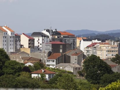 Vista general del casco urbano de A Estrada. 