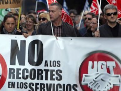 Manifestación de funcionarios en Valencia, en noviembre pasado.