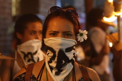 Marcha pela paz em Medellín.