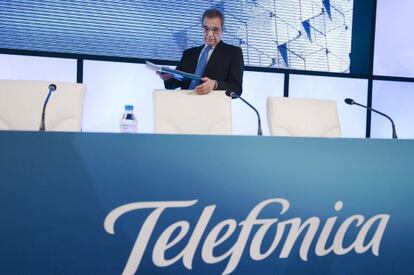 El presidente de Telefónica, César Alierta.