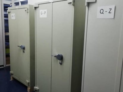 Las 'cajas fuertes' de la agencia IDEA cuyo contenido ha sido trasladado a la Fiscalía por la Junta de Andalucía.