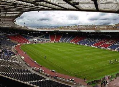 Imagen panorámica del interior de Hampden Park