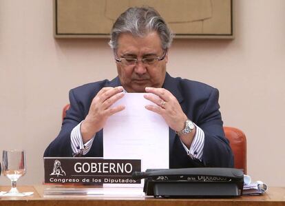 Juan Ignacio Zoido, en la comparecencia de enero en el Congreso en la que informó sobre la cárcel de Archidona.