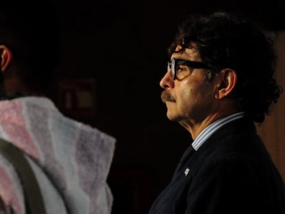 El diputado panista Gabriel Quadri, durante una conferencia de prensa en Ciudad de México, el 10 de marzo.