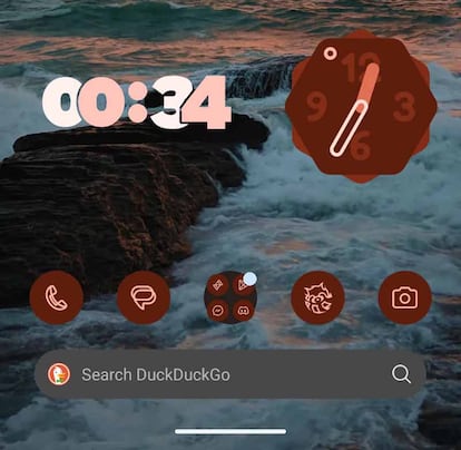 Nuevas opciones de la barra de búsqueda en la primera Beta de Android 17