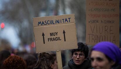 Manifestació del darrer Dia de la Dona, a Barcelona.