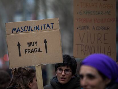 Manifestació del darrer Dia de la Dona, a Barcelona. 