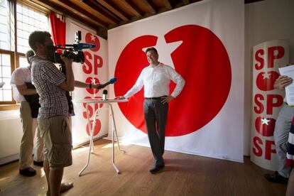 El líder izquierdista holandés Emile Roemer, en una entrevista el 19 de agosto en Arnhem.
