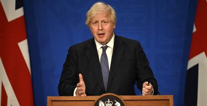 El primer ministro británico, Boris Johnson, en Londres. 