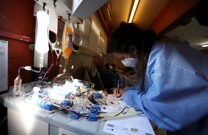 Doação de plasma em Seattle, em arquivo.