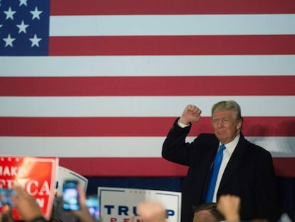 Donald Trump, este lunes, en un acto de campa&ntilde;a en Leesburg, Virginia.