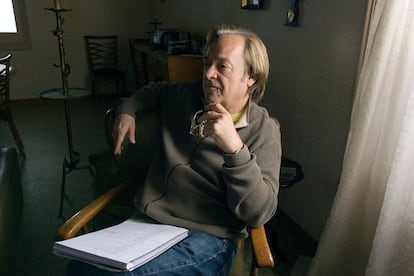 Ventura Pons, durante el rodaje de la película 'Forasters', el año 2008, en Poblenou, Barcelona.