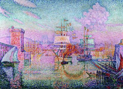 'La entrada del puerto de Marsella, 1911, de Paul Signac.