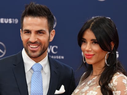 Cesc Fàbregas y Daniella Semaan, en la entrega de los premios Laureus en Montecarlo en febrero de 2019.