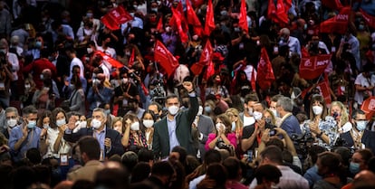 Pedro Sánchez on the final day of the Socialist Party’s (PSOE) 40th Federal Congress.