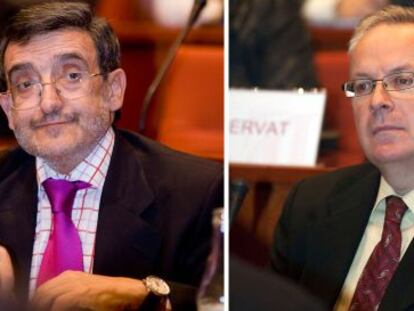 Armand Querol (PP, a la izquierda, y Brauli Duart (CiU).